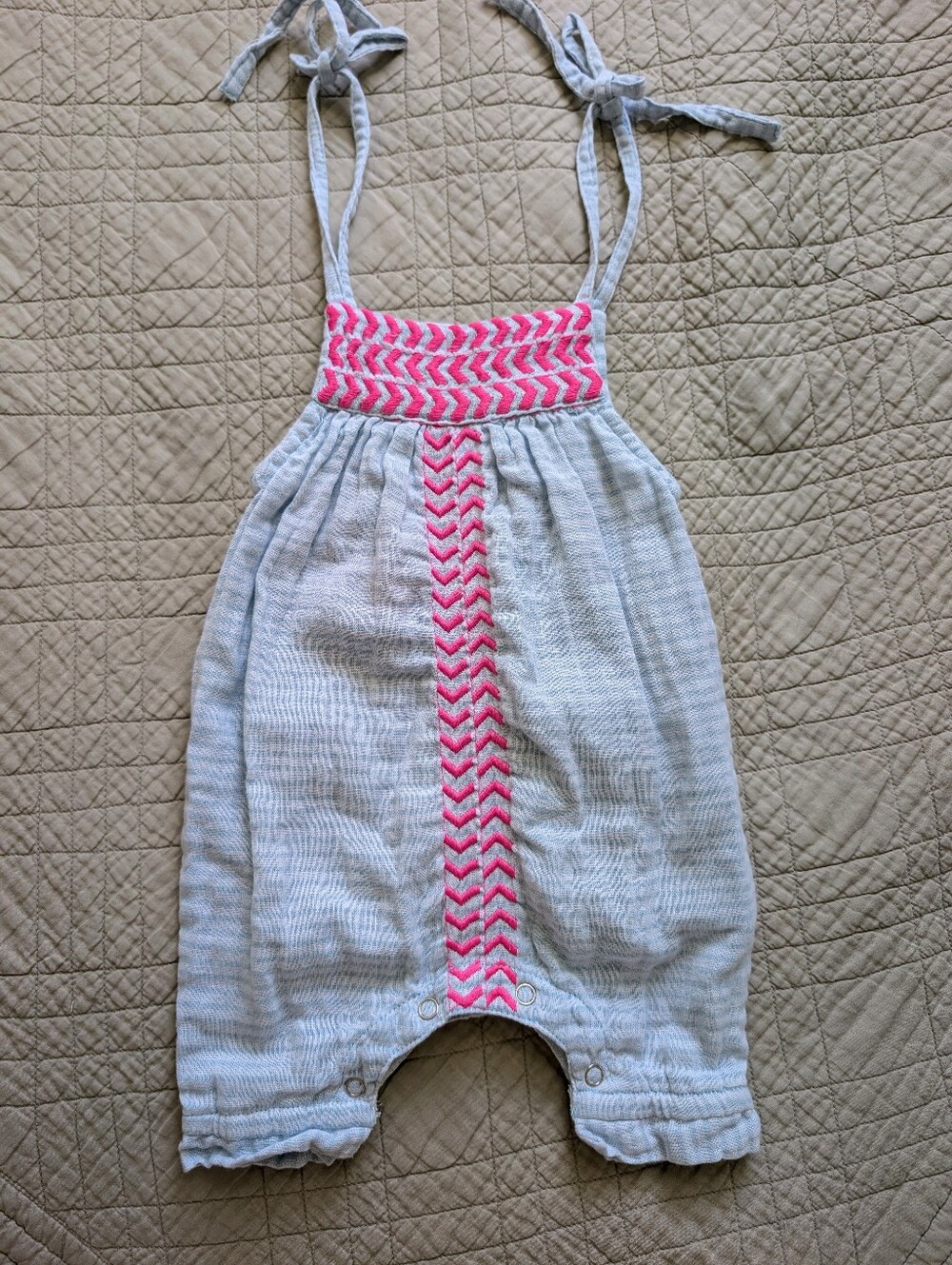 Mer St Barth Marley Cotton Embroidered Romper